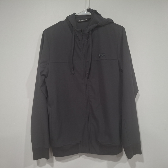 Travis Marhew Men's Dark Gray Zip-Up Hoodie Size S - Picture 1 of 6